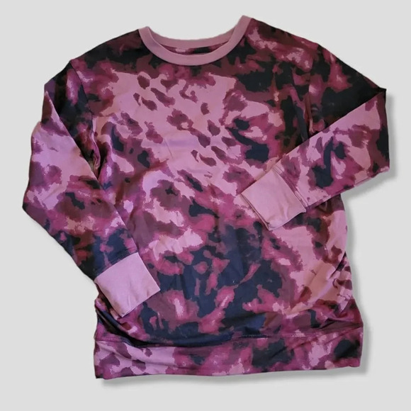 Isabel maternity by ingrid & Isabel maternity Burgundy Tie-Dye pullover sweater  - Picture 1 of 7